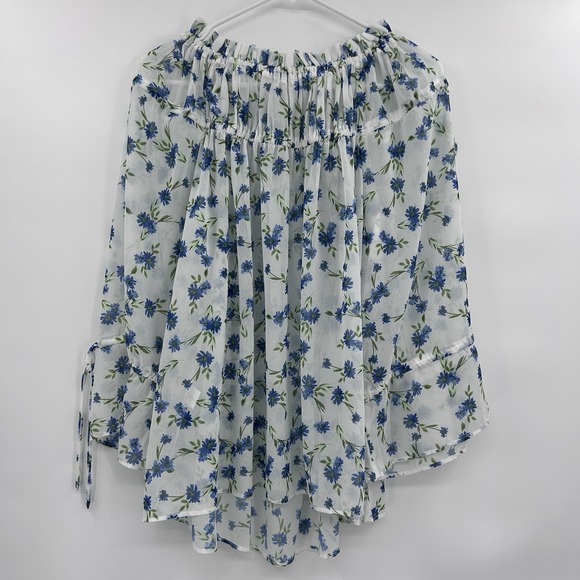 Tularosa Womens Floral Off the Shoulder Sheer Top Size‎ S Feminine Coquette - Picture 7 of 8